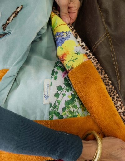 Détail Intérieur Parka – Tissu Recyclé et Finitions Soignées